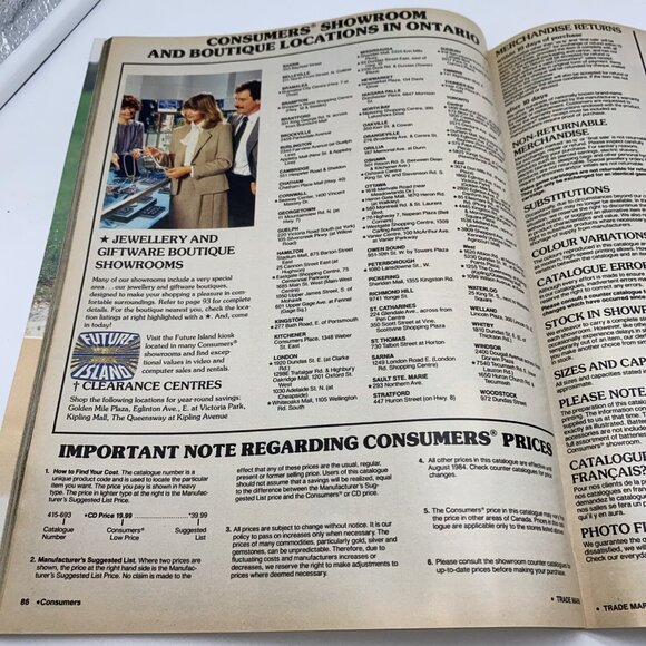 Consumers Distributing Catalog 1984 Toys Furniture Electronics Tools Canada - Picture 15 of 16
